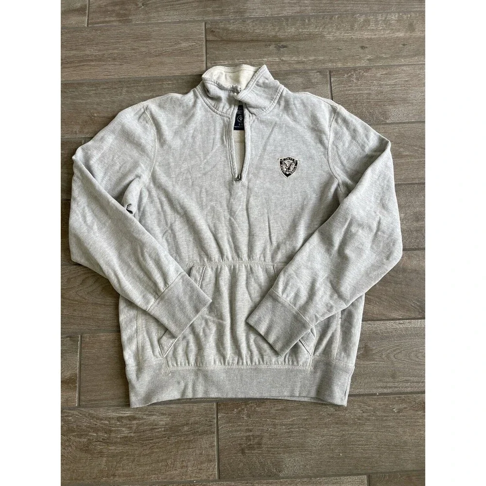 1977 American Eagle 1/4 Zip Pullover Sweatshirt  Mens Size Large Gray